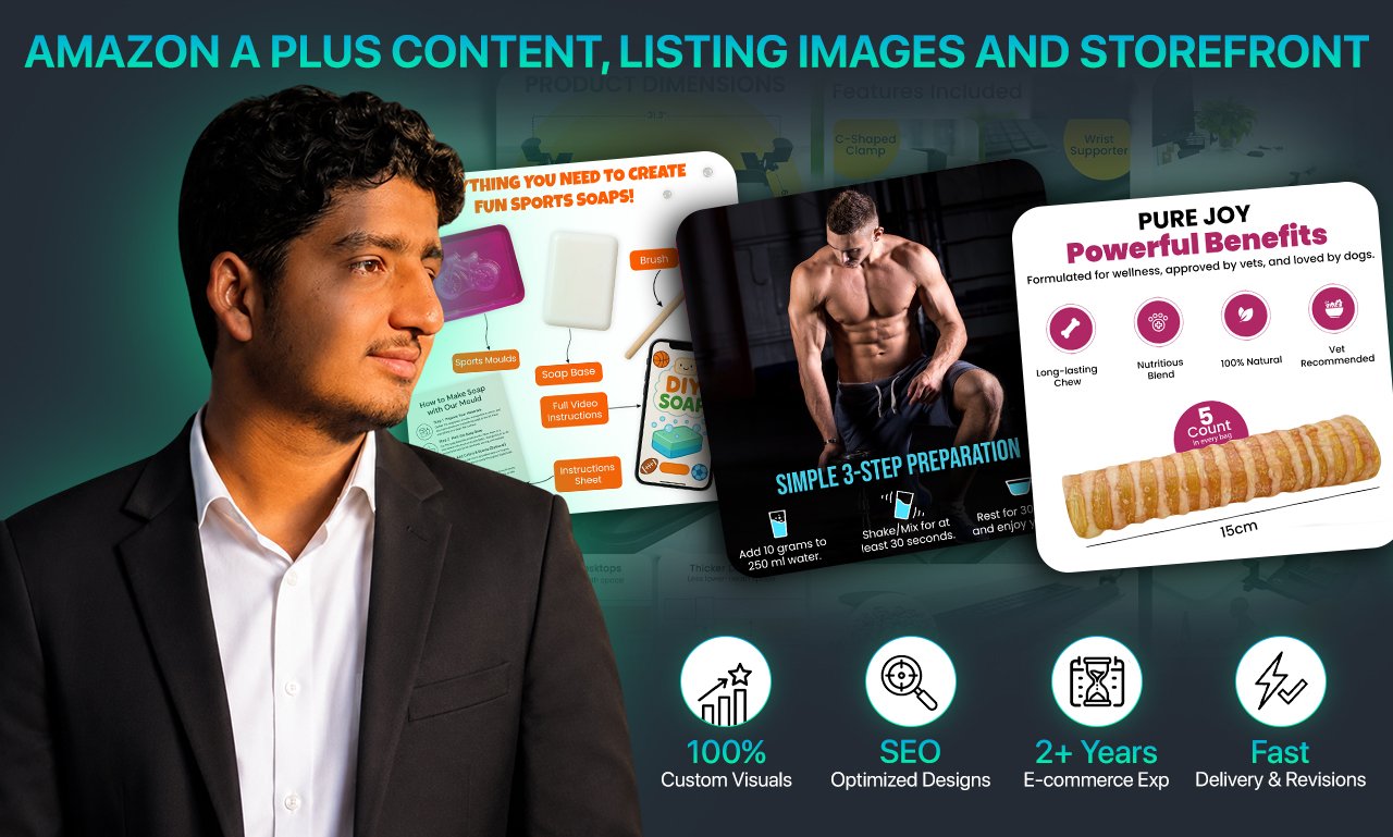I will design amazon a plus content listing images and storefront